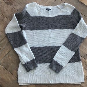 Splendid striped sweater with gold speckled detail